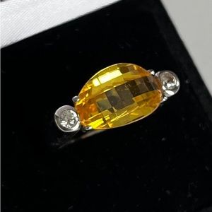 Beautiful CZ ring set in sterling silver.